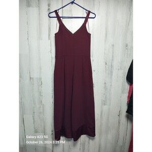 Trina Turk Burgundy Sleeveless Jumpsuit Size 0